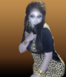 Pic of Beautiful Transgender Girl Modeling Leopard Dress